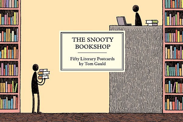 The Snooty Bookshop by Tom Gauld (Cards ISBN 9781786891525) book cover