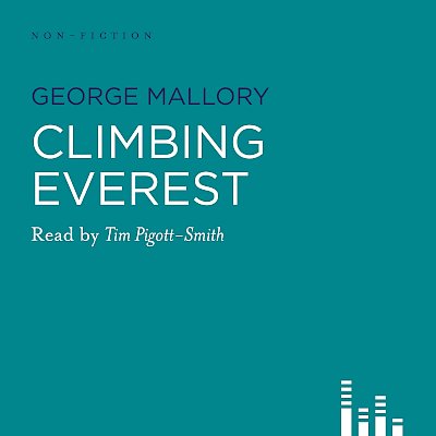 Climbing Everest by George Mallory cover